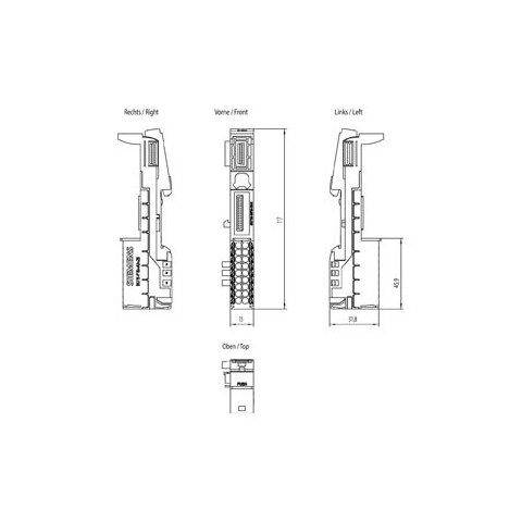 SIMATIC ET 200SP Erweiterungsmodulsockel - 6ES7193-6BP00-0BA0